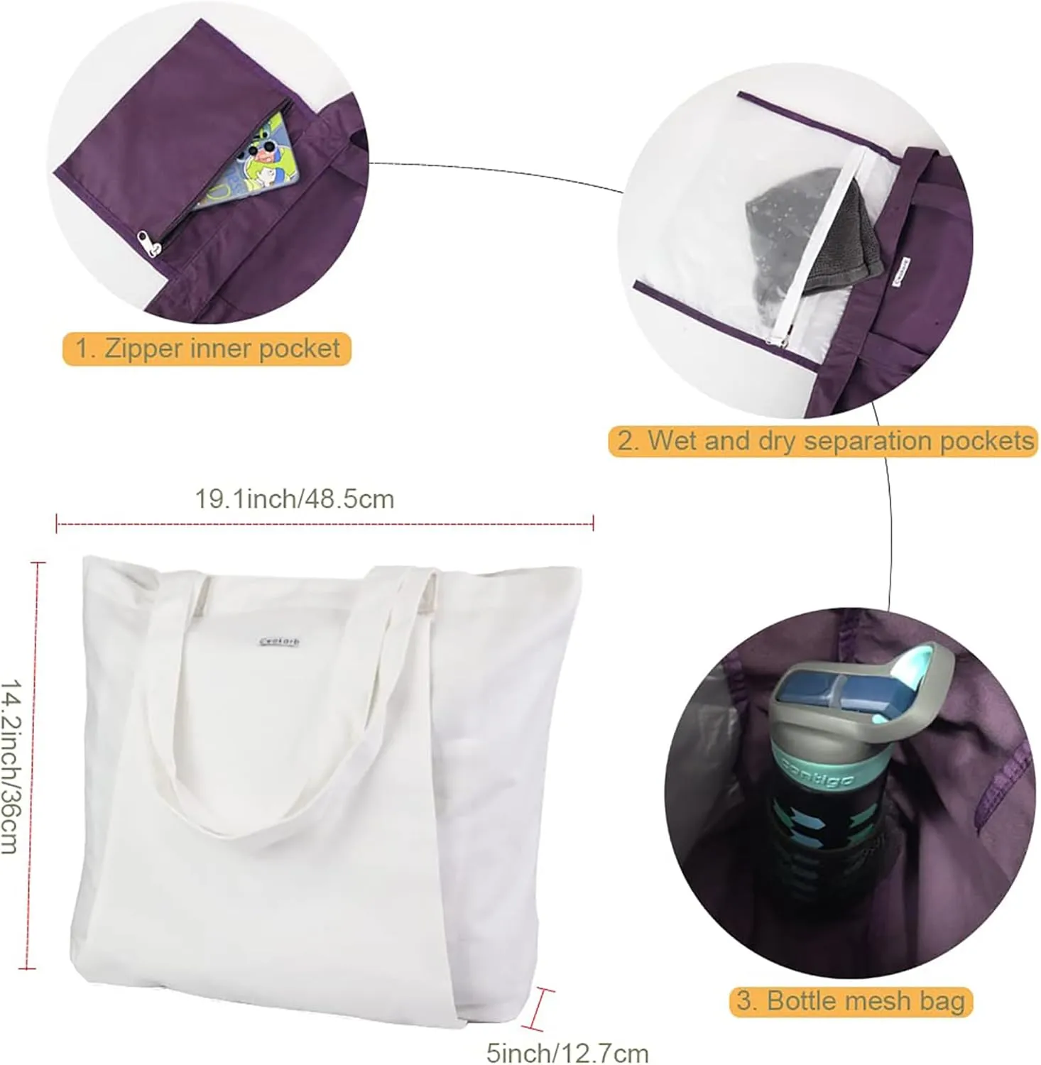 Yoga Bags for Women with Yoga Mats Bags Carrier Carryall Canvas Tote for Pilates Shoulder for Travel Office Beach Workout