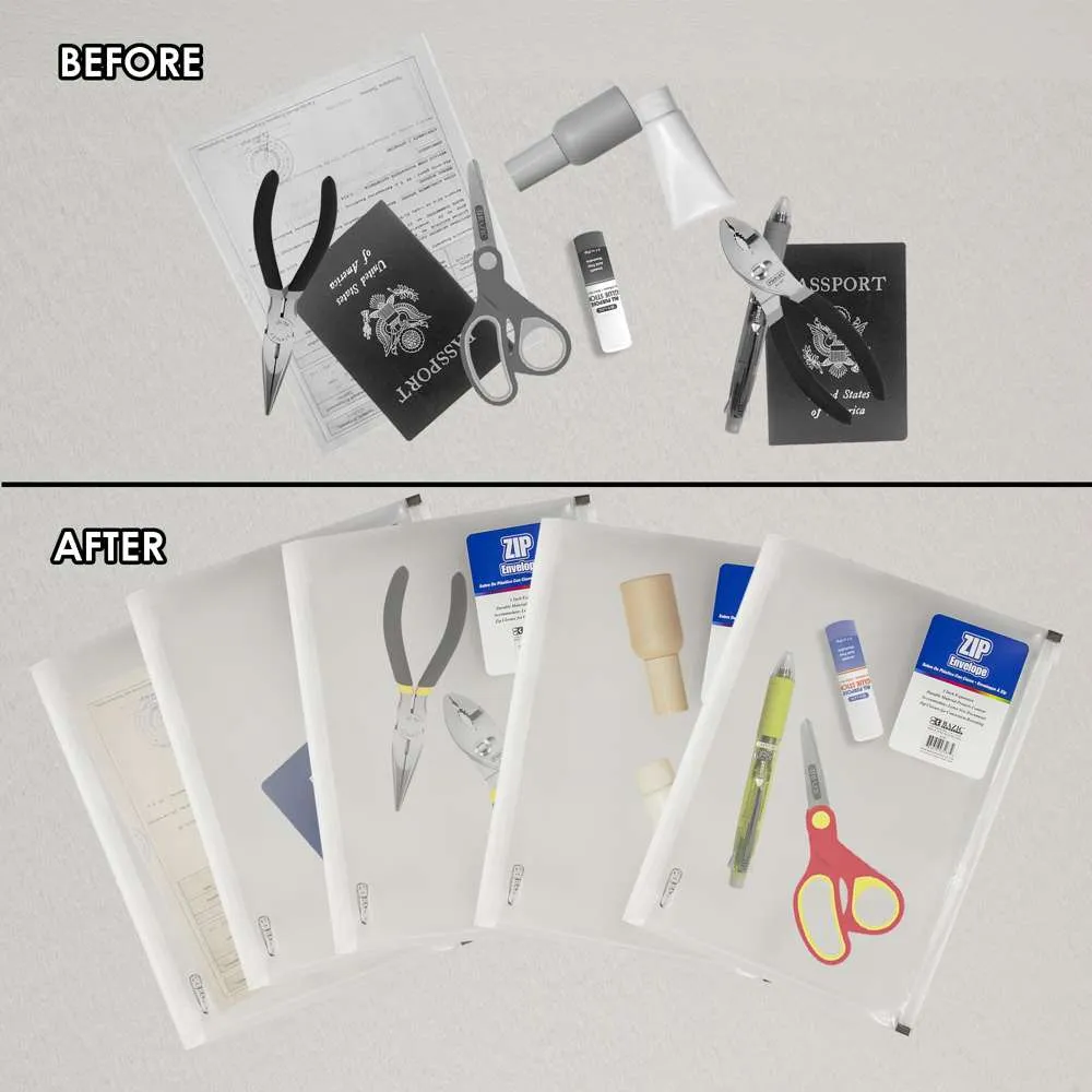 Zip Envelope A4/Letter Size - Clear