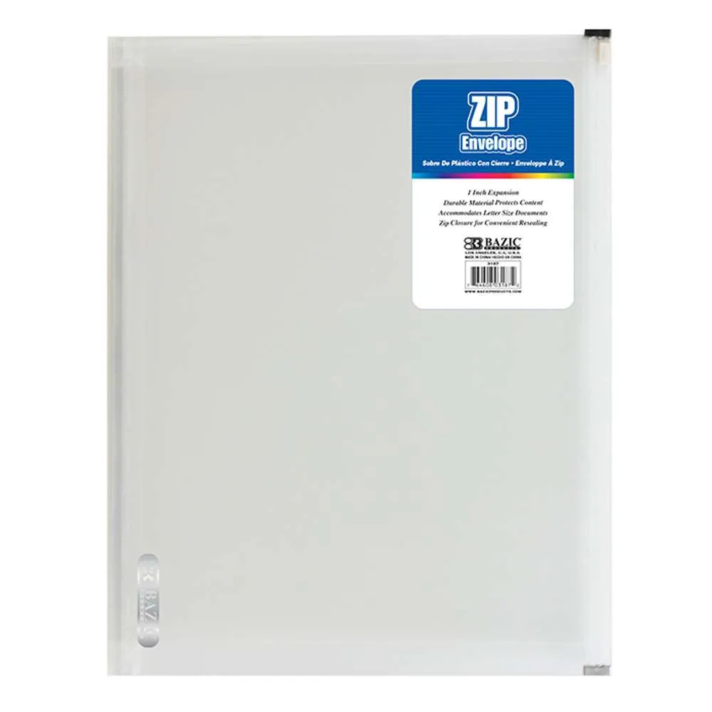 Zip Envelope A4/Letter Size - Clear
