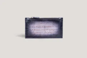 Zipper Card Holder Grey